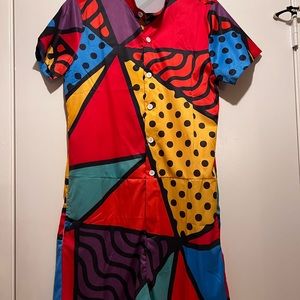 Men’s 80’s Costume Jumpsuit Fun for Burning Man or Coachella